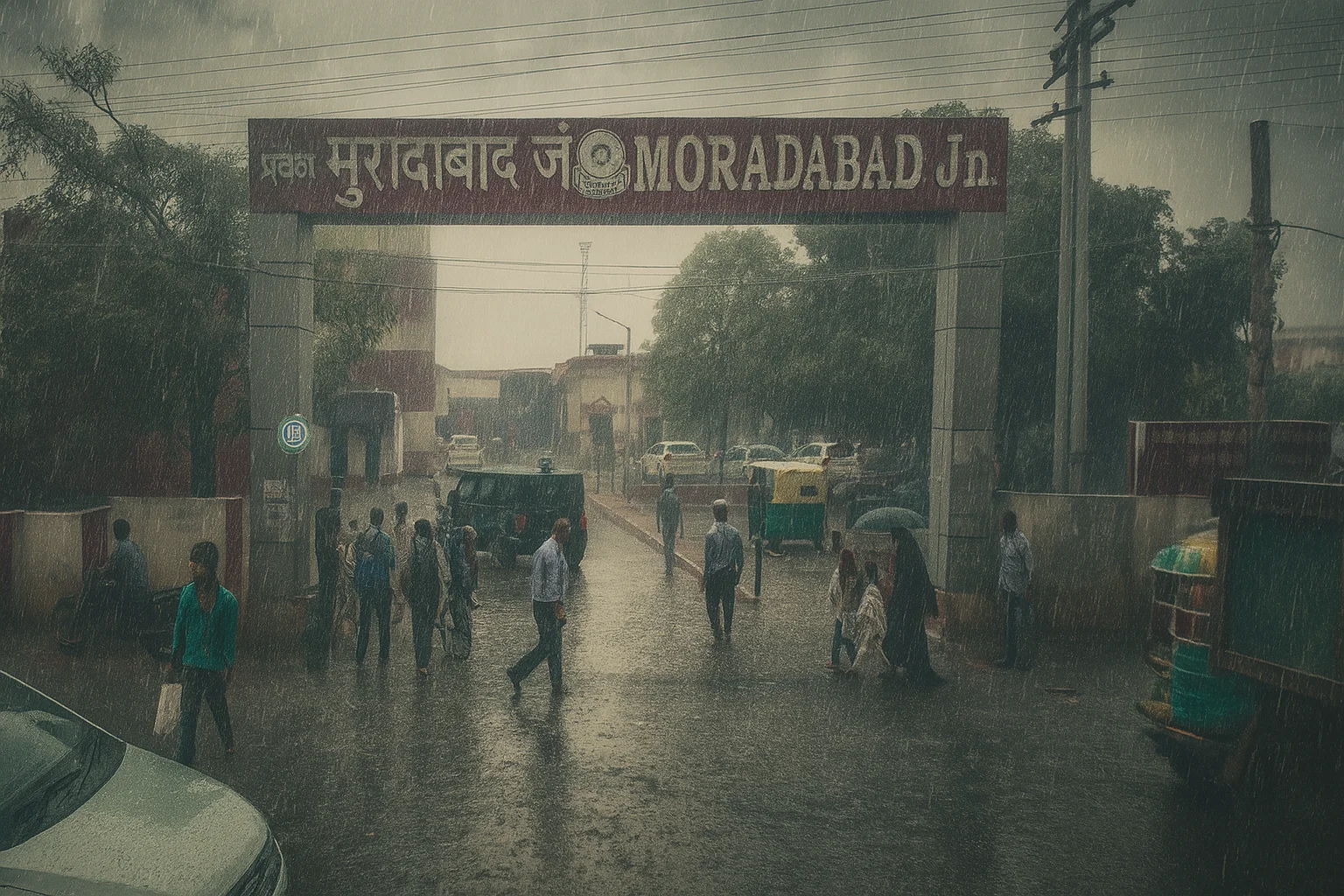 बारिश का कहर मुरादाबाद संभल और रामपुर में स्कूल बंद पांच लोगों की मौत