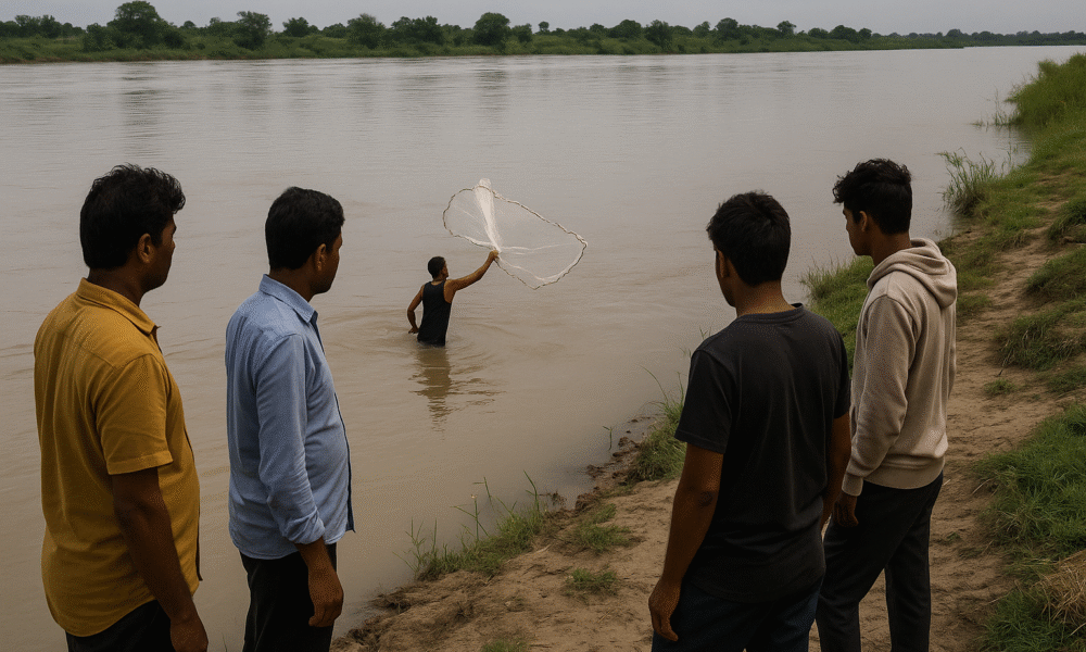 मुरादाबाद: रामगंगा नदी में मछली पकड़ने गया युवक लापता, गहरे गड्ढे में डूबने की आशंका | Dainik Diary