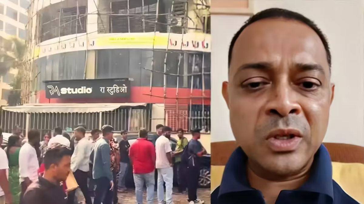मुंबई पवई के RA स्टूडियो से 17 बच्चों को बचाती पुलिस — 3 घंटे के रोमांचक ऑपरेशन ने टाली बड़ी त्रासदी।