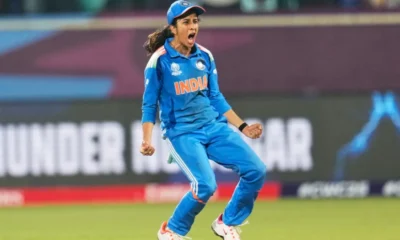 जेमिमा रोड्रिग्स की दमदार बल्लेबाज़ी के बाद जीत का जश्न मनाती भारतीय महिला क्रिकेट टीम