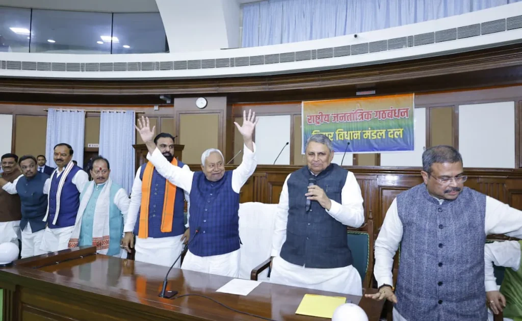 Rajya Sabha चुनाव में NDA का क्लीन स्वीप — Nitish Kumar और Nitin Nabin समेत सभी 5 सीटें जीतीं, Opposition का सफाया