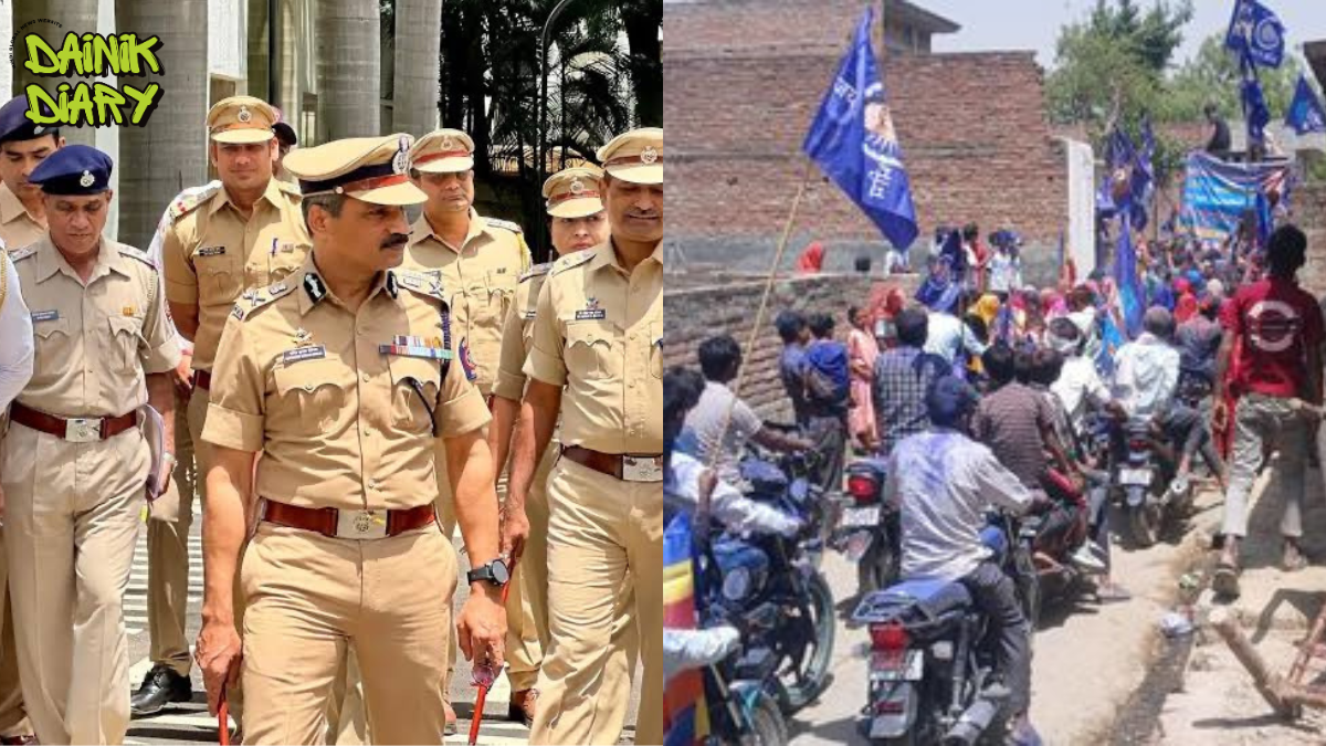 UP Kasganj: Ambedkar Jayanti जुलूस पर पथराव — 23 गिरफ्तार, Police Constable घायल | Dainik Diary