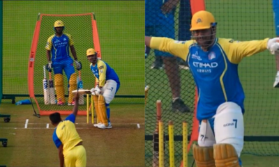 MS धोनी की वापसी के संकेत, CSK ट्रेनिंग में विकेटकीपिंग करते दिखे
