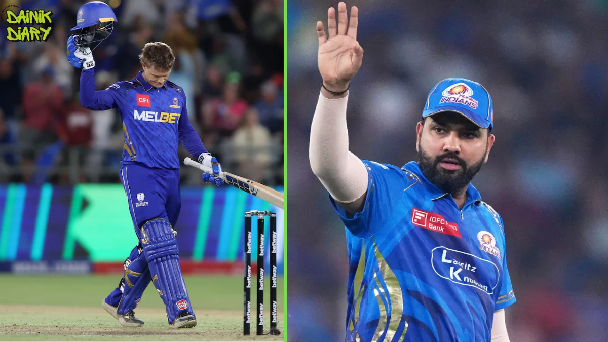 "India के सबसे महान हैं Rohit Sharma" — Ryan Rickelton की तारीफ वायरल, MI की शानदार जीत | Dainik Diary