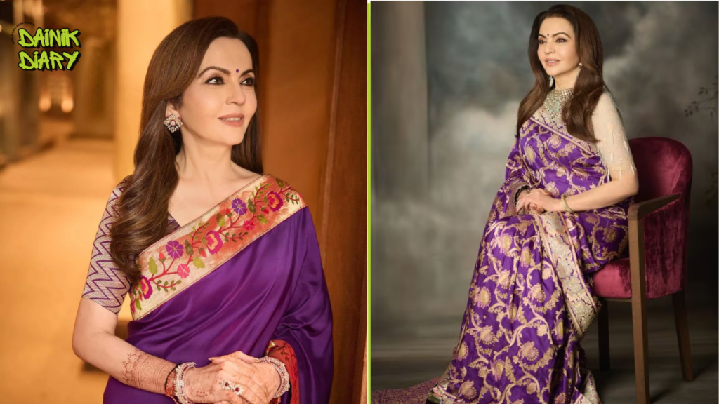 Simple purple suit में Nita Ambani ने बिखेरा शाही अंदाज़, NMACC photoshoot की तस्वीरें हुईं viral 32 Nita Ambani Stuns In Simple Purple Silk Suit During NMACC Photoshoot