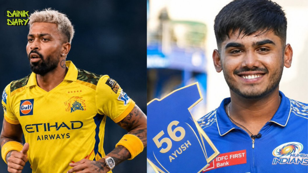IPL Trade में बड़ा धमाका! Mumbai Indians ने Hardik Pandya Deal के लिए Shivam Dube और Ayush Mhatre पर रखी नजर 32 Dainik Diary Asad 1 14